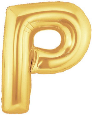 

ROCK THE PARTY Solid 16 INCHES LETTER BALLOON Balloon(Gold, Pack of 1)
