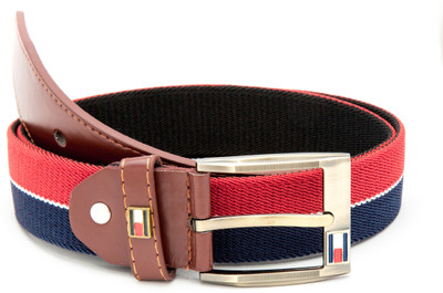 

TheWhoop Men Casual Blue, Red Canvas Belt