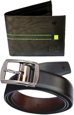 

DFashion Men Black Genuine Leather Belt, Black-01