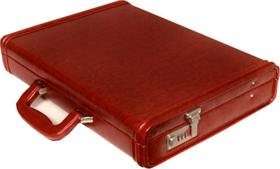 

Leather World Sleek PU Leather Large Briefcase - For Men & Women(Maroon)