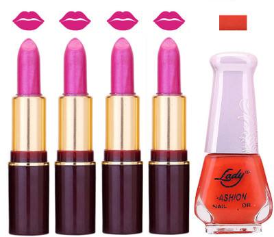

Lady Fashion Multi Make Up Combo Lips & Nails 2202101539(Set of 5)
