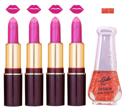 

Lady Fashion Multi Make Up Combo Lips & Nails 2202101511(Set of 5)