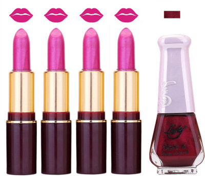 

Lady Fashion Multi Make Up Combo Lips & Nails 2202101534(Set of 5)