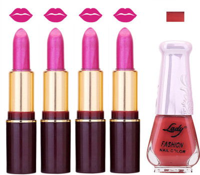 

Lady Fashion Multi Make Up Combo Lips & Nails 2202101560(Set of 5)
