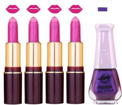 

Lady Fashion Multi Make Up Combo Lips & Nails 2202101543(Set of 5)