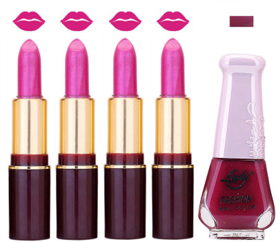 

Lady Fashion Multi Make Up Combo Lips & Nails 2202101542(Set of 5)