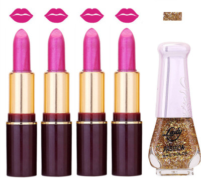 

Lady Fashion Multi Make Up Combo Lips & Nails 2202101508(Set of 5)