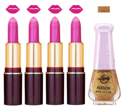 

Lady Fashion Multi Make Up Combo Lips & Nails 2202101555(Set of 5)