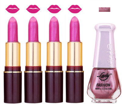 

Lady Fashion Multi Make Up Combo Lips & Nails 2202101553(Set of 5)