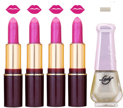 

Lady Fashion Multi Make Up Combo Lips & Nails 2202101554(Set of 5)