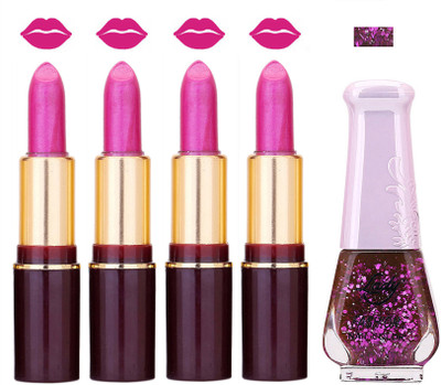 

Lady Fashion Multi Make Up Combo Lips & Nails 2202101522(Set of 5)