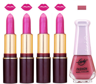 

Lady Fashion Multi Make Up Combo Lips & Nails 2202101565(Set of 5)