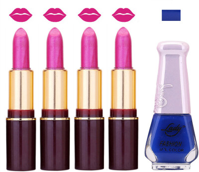 

Lady Fashion Multi Make Up Combo Lips & Nails 2202101530(Set of 5)