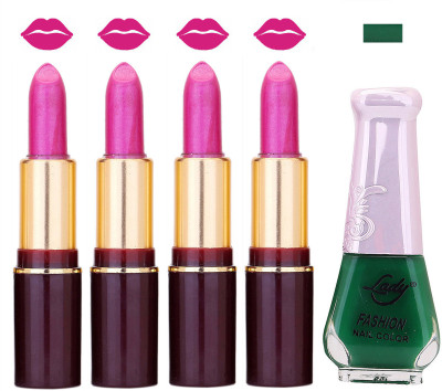 

Lady Fashion Multi Make Up Combo Lips & Nails 2202101525(Set of 5)