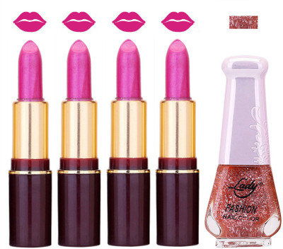 

Lady Fashion Multi Make Up Combo Lips & Nails 2202101515(Set of 5)