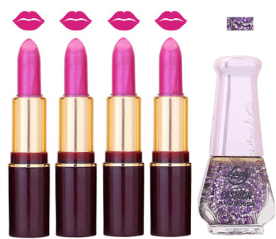 

Lady Fashion Multi Make Up Combo Lips & Nails 2202101512(Set of 5)