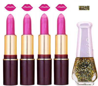 

Lady Fashion Multi Make Up Combo Lips & Nails 2202101521(Set of 5)