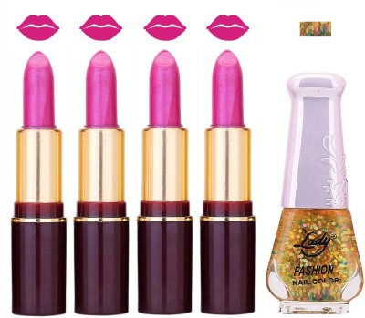 

Lady Fashion Multi Make Up Combo Lips & Nails 2202101504(Set of 5)