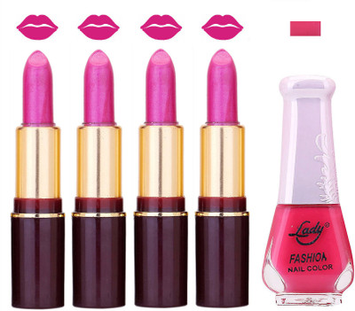 

Lady Fashion Multi Make Up Combo Lips & Nails 2202101535(Set of 5)