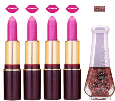 

Lady Fashion Multi Make Up Combo Lips & Nails 2202101502(Set of 5)