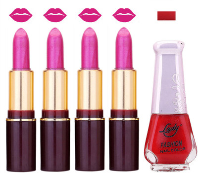 

Lady Fashion Multi Make Up Combo Lips & Nails 2202101540(Set of 5)
