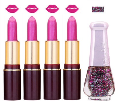 

Lady Fashion Multi Make Up Combo Lips & Nails 2202101514(Set of 5)