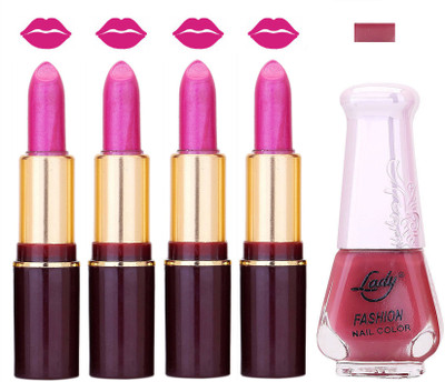 

Lady Fashion Multi Make Up Combo Lips & Nails 2202101528(Set of 5)