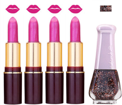 

Lady Fashion Multi Make Up Combo Lips & Nails 2202101506(Set of 5)