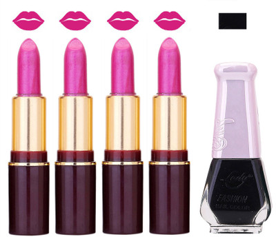 

Lady Fashion Multi Make Up Combo Lips & Nails 2202101564(Set of 5)