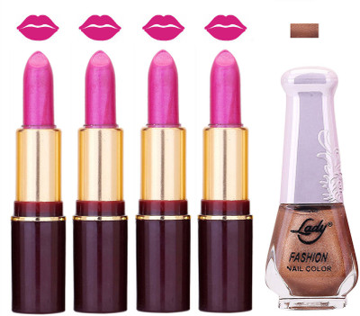 

Lady Fashion Multi Make Up Combo Lips & Nails 2202101556(Set of 5)
