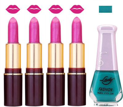 

Lady Fashion Multi Make Up Combo Lips & Nails 2202101557(Set of 5)