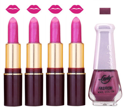 

Lady Fashion Multi Make Up Combo Lips & Nails 2202101537(Set of 5)