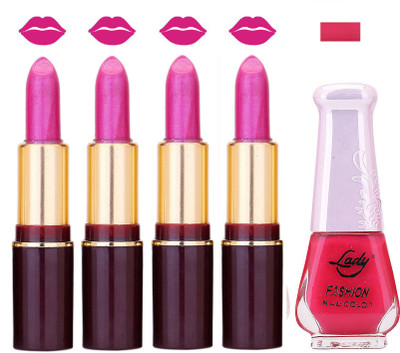 

Lady Fashion Multi Make Up Combo Lips & Nails 2202101523(Set of 5)