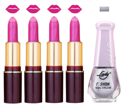 

Lady Fashion Multi Make Up Combo Lips & Nails 2202101529(Set of 5)