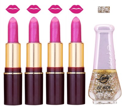 

Lady Fashion Multi Make Up Combo Lips & Nails 2202101510(Set of 5)