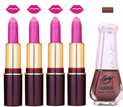 

Lady Fashion Multi Make Up Combo Lips & Nails 2202101550(Set of 5)