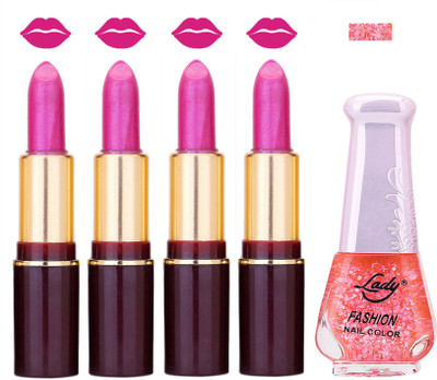 

Lady Fashion Multi Make Up Combo Lips & Nails 2202101519(Set of 5)