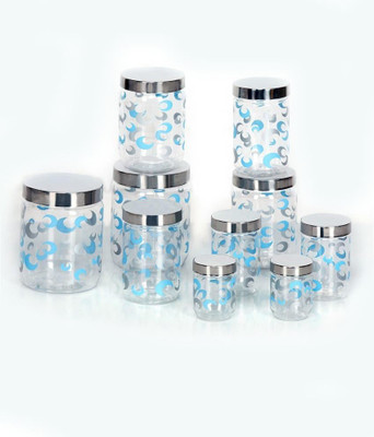 

Steelo Selo 10 Pieces - 1800 ml, 1100 ml, 800 ml, 500 ml, 200 ml Plastic Grocery Container(Pack of 10, White)