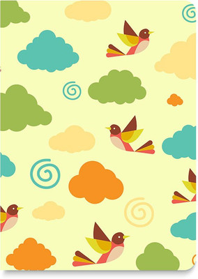 

inkFlap A5 Journal(FlapBook Premium Notebook - Birds & Clouds, Yellow)