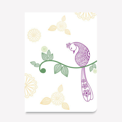 

inkFlap A5 Journal(FlapBook Premium Notebook - Peacock, White)