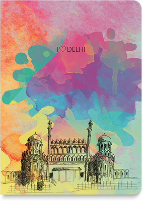 

inkFlap A5 Journal(FlapBook Premium Notebook - I Love Delhi (Red Fort), Multicolor)