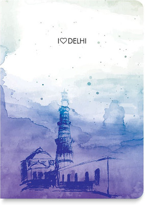 

inkFlap A5 Journal(FlapBook Premium Square Grid Notebook - I Love Delhi (Qutub Minar), Multicolor)