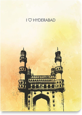

inkFlap A5 Journal(FlapBook Premium Notebook - I Love Hyderabad, Yellow)
