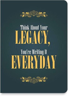 

inkFlap A5 Journal(FlapBook Premium Notebook - Think About Your Legacy, Dark Green)