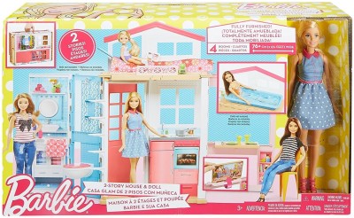 

Barbie DVV48 2-Story House & Doll(Multicolor)