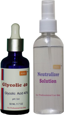 

REJSOL Glycolic Acid 40% 50 ml with 100 ml Neutralizer(150 ml)