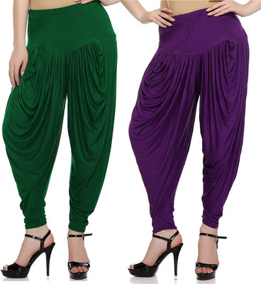 

TRUEWAY Solid Viscose Girls Harem Pants, Multicolor