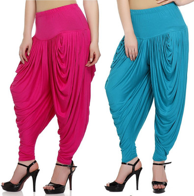

TRUEWAY Solid Viscose Girls Harem Pants, Multicolor