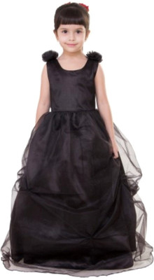 

Samsara Couture Girls Maxi/Full Length Party Dress(Black, Sleeveless
