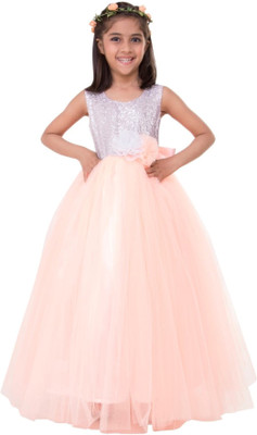 

Samsara Couture Girls Maxi/Full Length Party Dress(Multicolor, Sleeveless
